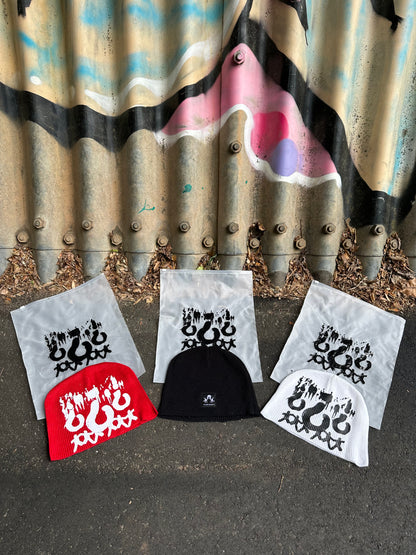 Red "WhyDidYouDoIt?" Beanie